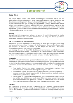 Semesterbrief