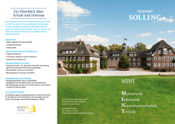Ein &Uuml;berblick &uuml;ber Schule und Internat Mathematik