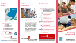 Flyer Physiotherapieschule - Wannsee