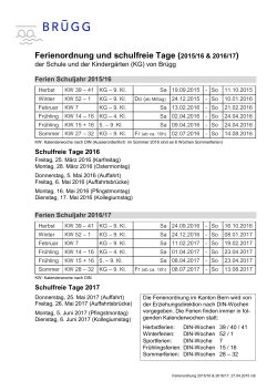 ferienplan - Schulen von Brügg