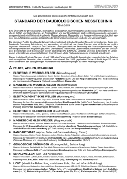 Standard der Baubiologischen Messtechnik (SBM)