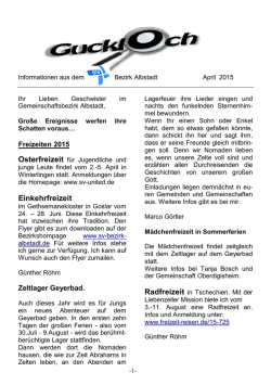 Einkehrfreizeit