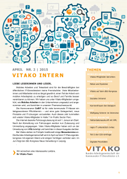 E-Magazin "Vitako intern" (2