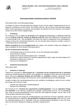 Informationsblatt - HBLVA Rosensteingasse