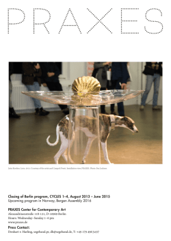 PRAXES - PRESS RELEASE MAY 2015.indd
