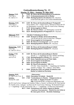 Gottesdienstordnung Nr. 13