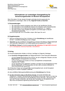 Informationen zur erstmaligen Antragstellung f&uuml;r