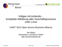 Vollgas mit kivitendo - Open Source Business Alliance