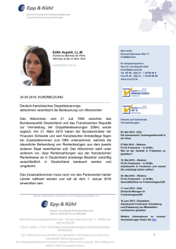 Deutsch-französisches Doppelsteuerungsabkommen vereinfacht