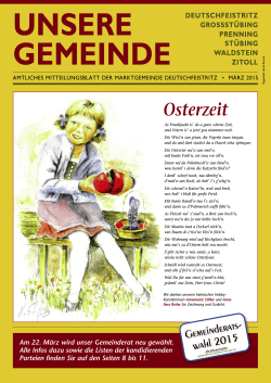 Gemeindezeitung März 2015 -