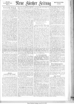 Neue Zürcher Zeitung vom 24.12.1933