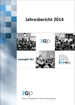 1 | ZGP-Jahresbericht 2014