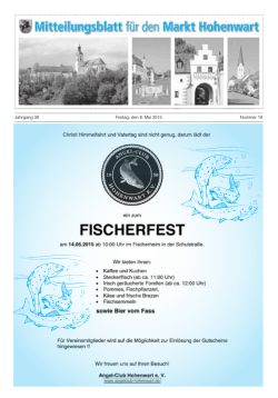 Jahrgang 38 Freitag, den 8. Mai 2015 Nummer 19