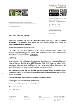 Ihre Chance auf Top Genetik
