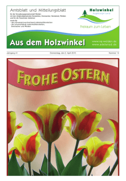 Holzwinkel 14/2015 - Verwaltungsgemeinschaft Welden