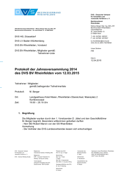als PDF - DVS Rheinfelden