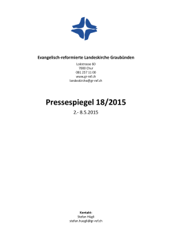 Pressespiegel 18_15 vom 02.05. bis 08.05.2015