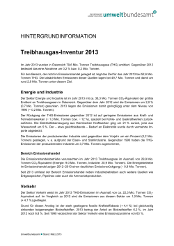 Treibhausgas-Inventur 2013