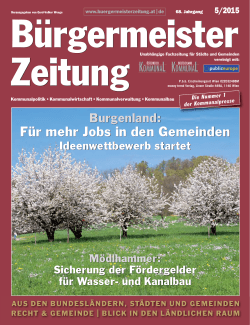 Ausgabe 5/2015 - Bürgermeister Zeitung