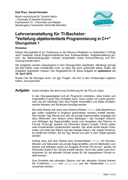 Übungsblatt 1 - AKT7 - Beuth Hochschule für Technik Berlin