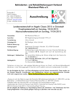 Ausschreibung LM Kegeln Classic 2015 PDF (nicht barrierefrei)