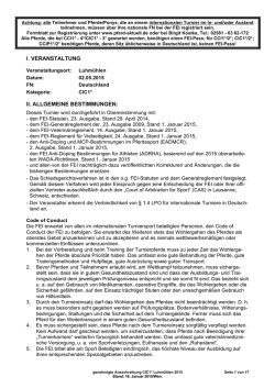 i. veranstaltung ii. allgemeine bestimmungen