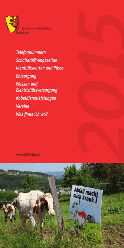 Infokalender 2015 - Gemeinde Rudolfstetten
