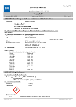 Sicherheitsdatenblatt Gurtstraffer P4 - IFZ