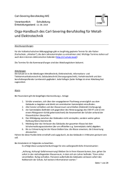 Was Lehrer am CSBME wissen sollten - Carl-Severing