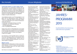 JAHRES PROGRAMM 2015