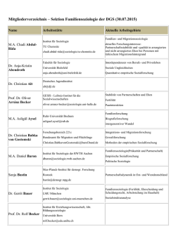 Mitgliederverzeichnis – Sektion Familiensoziologie der DGS (16.04