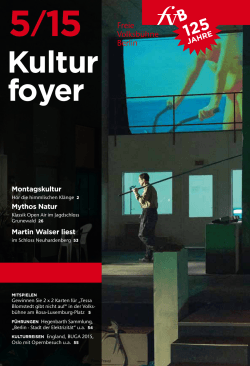 Kulturfoyer 05/2015 - Freie Volksbühne Berlin