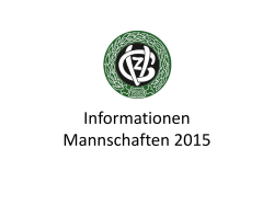 Informationen Mannschaften 2015