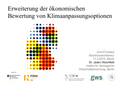 Dr. Jesko Hirschfeld, Institut f&uuml;r &ouml;kologische Wirtschaftsforschung