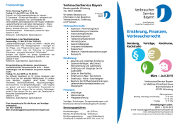 Programm März - Juli 2015 - VerbraucherService Bayern