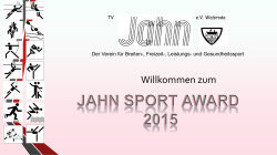Präsentation Sport Award 2015