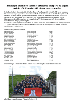 Jugend trainiert für Olympia Bundesfinale Frühjahr 2015