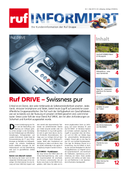 neueste Ausgabe 2015-1 des Kundenmagazins "Ruf informiert"