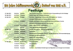 27. Mai 2015 18:00 Uhr Festsaal Saal und Dorf