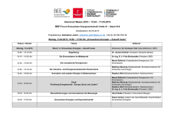 BEE Forum Erneuerbare Energiewirtschaft