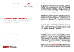 Steuerforum Liechtenstein