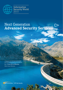 ISW 2015 Agenda - NTT Com Security