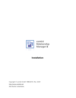 combit Relationship Manager - Installation