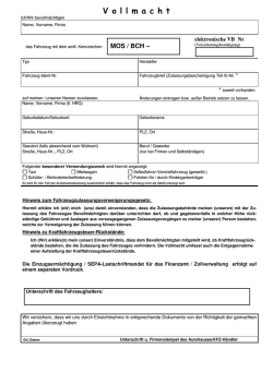 Zulassungsantrag - Vollmacht - Neckar-Odenwald