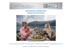 Betriebsferien Frühling 2015 Restaurants Zell am See