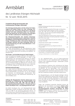 Amtsblatt Nr. 12 vom 19.03.2015