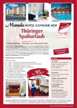 Thüringer Spaßurlaub - Morada Hotels & Resorts