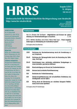 HRRS Ausgabe 5/2015 - hrr