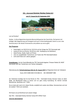 TEC – Darmstadt Sommer Hockey Camp 2015