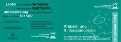 Jahresprogramm 2015 Offene Hilfen